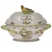 Rothschild Bird Multicolor Tureen With Bird 2 Qt 9.5 in H