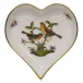 Rothschild Bird Multicolor Small Heart Tray 4 in L X 4 in W