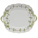 Rothschild Garden Multicolor Square Cake Plate With Handles 9.5 in Sq