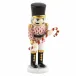 Small Nutcracker W/Candy Cane Rust 2.25 in L X 1.25 in W X 4.25 in H