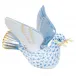 Peace Dove With Branch Blue 4 in L X 3 in H