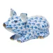 Little Pig Lying Blue 2 in L X 1.25 in H