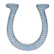 Horseshoe Blue 4.5 in L X 4 in W