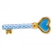 Key To My Heart Blue 3.5 in L X 1.25 in W