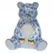 Miniature Baby Bear Sitting Blue 1.5 in H