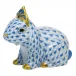 Bunny With Tiara Blue 2.75 in L X 1.5 in W X 2.25 in H