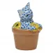 Flower Pot Kitty Blue 1.75 in L X 1.5 in W X 2.5 in H