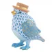 Bird With Hat Blue 2.75 in L X 1.5 in W X 3.25 in H