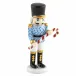 Small Nutcracker W/Candy Cane Blue 2.25 in L X 1.25 in W X 4.25 in H