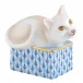 Cat in Box Blue 2.25in L X 1.25in W X 2in H