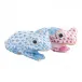 Pair Of Frogs Blue/Raspberry 2.5 in L X 2.25 in W X 1.25 in H