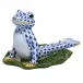 Yoga Frog in Cobra Pose Sapphire 3.5 in L X 2.25 in H