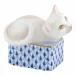 Cat in Box Sapphire 2.25in L X 1.25in W X 2in H