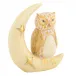 Owl With Crescent Moon Butterscotch 2.25 in L X 1 in W X 2.25 in H