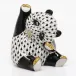 Playful Panda Black 2.5 in L X 3 in H