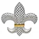 Fleur De Lis Black 4.75 in L X 5 in W