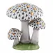 Mushroom Trio Black 2.5 in L X 2.25 in W X 3 in H