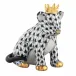 Lion Cub With Crown Black 2 in L X 1.25 in W X 2 in H