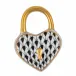 Heart Lock Black 1.25 in L X 1.75 in W X 0.25 in H