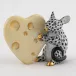 Mouse With Heart Cheese Black