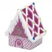 Gingerbread House Raspberry 2.75 in L X 3.5 in H