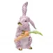 Large Bunny With Carrot Raspberry 7.75 in H