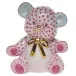 Teddy Bear Raspberry 4 in H