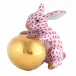 Bunny With Egg Raspberry 2.5 in L X 1.75 in W X 2.25 in H