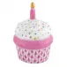 Cupcake With Candle Raspberry 2.25 in H X 1.5 in D