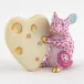 Mouse with Heart Cheese Raspberry