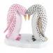 Pair Of Penguins Black/Raspberry 2.75 in L X 4.75 in W X 4.75 in H