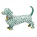 Dachshund Green 3.25 in L X 2.25 in H