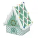 Gingerbread House Green 2.75 in L X 3.5 in H