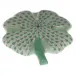 Four Leaf Clover Green 3.5 in L X 2.75 in W