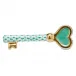 Key To My Heart Green 3.5 in L X 1.25 in W