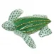 Young Leatherback Turtle Green 3.75 in L X 0.75 in H