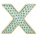 Letter X Green 2.5 in L X 2.25 in W X 0.5 in H
