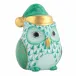 Winter Owl Green 1.5 in L X 1.25 in W X 2 in H
