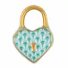 Heart Lock Green 1.25 in L X 1.75 in W X 0.25 in H