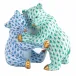 Bear Hug Green/Blue 2 in L X 3.25 in W X 3.25 in H