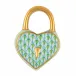 Heart Lock Key Lime 1.25 in L X 1.75 in W X 0.25 in H