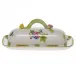 Queen Victoria Multicolor Butter Dish With Branch 8.5 in L