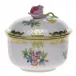 Queen Victoria Multicolor Covered Sugar With Rose 4 Oz 3.25 in H