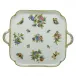 Queen Victoria Multicolor Square Tray With Handles 12.75 in L X 12.75 in W