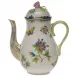 Queen Victoria Multicolor Coffee Pot With Rose 36 Oz 8.5 in H