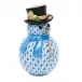 Snowman With Scarf Blue 2.75 in H X 1.5 in D