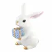 Celebration Bunny White/Blue 2.25 in L X 2.25 in W X 3 in H