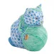 Green Yarn Blue Playful Kitten 2 in L X 1.5 in W X 2.25 in H