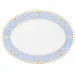 Art Deco Blue Oval Platter 15 in L X 11 in W