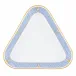 Art Deco Blue Triangle Dish 11 in L X 10.25 in W